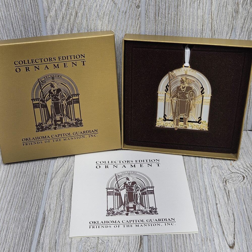 Vintage 2003 Oklahoma Capitol Guardian Ornament Collectors Edition Made in USA B